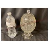 Egg Shaped Pedestal Candy Jar - 8.75" Tall