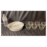 Corning Ware Cornflower 8" Baker & Pyrex Ramekins