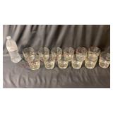 Mid Century Silver Rim 3" Low Ball Glasses - 12