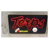 Univ of Maryland Terps Lighted Sign - Powers On