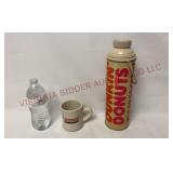 Vintage Krispy Kreme Mug & Dunkin Donuts Thermos
