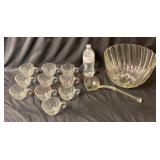 Vintage Hazel Atlas Colonial Swirl Shell Punch Set