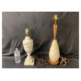 Vintage Alabaster Marble Table Lamps - 2