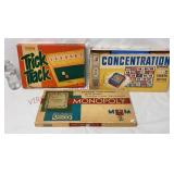 Vtg Trick Track, Concentration & Monopoly Games