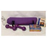 Yoga Mat, 8 lb Weights & Turbo Jam Workout Set
