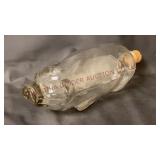 Vintage / Antique Figural Pig Glass Whiskey Bottle