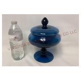 Mid Century Italian Empoli Glass Apothecary Jar