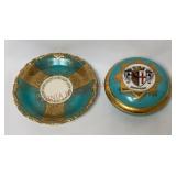 Bavarian Saucer & Memmingen Germany Trinket Box