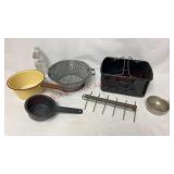 Graniteware Strainer, Enamel Pans, Cup Hanger, Cup