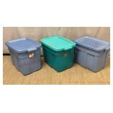 Rubbermaid 18 Gallon Storage Totes - Need Cleaning