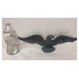 Vintage Painted Metal Wall Eagle - 16.75" Wide