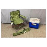 Folding Camp Chair & Igloo Island Breeze Cooler