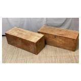 Vintage Hand Made Wooden Storage Boxes - 2