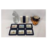 Vintage Pimpernel Sailing Ships Coasters & Teapot