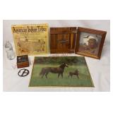 Indian Jigsaw Puzzle & Clock, Horse Box & Picture