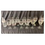 Christmas Holiday Frosted Glass Stemware - See Des