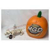 Puppy Bonez Skeleton & Miller Inflatable Pumpkin