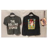 Rolling Stones & Bowie Shirts, Beatles Clutch
