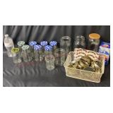 Canning Rings, Labels & Assorted Jars