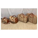 Vintage Sears Tweed 4pc Luggage Set - Taiwan