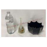 Viking Glass Sunflower Hand Bell & Umbrella Bowl