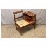 Vintage Telephone Gossip Bench Telephone Table