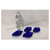 Art Deco Fostoria Leaf Shaped Individual Ashtrays