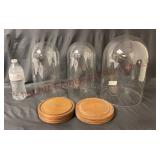 Glass Cloche Display Domes & Bases - See Desc