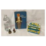 Vintage Brass Miniatures, Recipe Book & Box