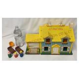 Vintage Fisher Price Family Play House & Accs.