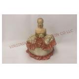Antique Victorian Chalkware Lady Pin Cushion