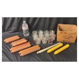 Indiana Glass Votive Candle Cups & Burned Candles