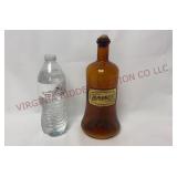 1800s W.N. Walton Glass Label Brandy Bottle