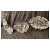 Condiment Jar, Crystal Bowl & Oval Dish