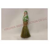 1920s Flapper Girl Half Doll Whisk Brush
