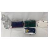 Vintage Kiss Lock Eel Skin & Leather Makeup Cases