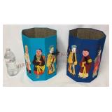 Vintage Asian Waster Paper Baskets - See Desc