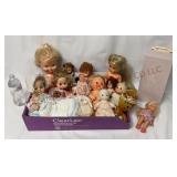 Vintage Doll Case & Assorted Baby Dolls