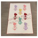 Sunbonnet Sue Patchwork Quilt - Approx 36"x52"