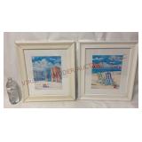 Framed "Beach" Wall Art by Paul Brent - Set of 2