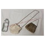 Vintage Seed Bead Kiss Lock & Metal Mesh Clutches