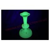 Jadeite Glass 8" Vase / Candlestick - Glows!
