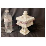 Westmoreland Hand Painted Milk Glass Wedding Bowl