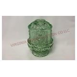 Vintage Indiana Glass Stars & Bars Fairy Lamp