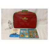 Vintage Snoopy Overnight Suitcase & Books