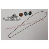 Jewelry - Sterling Necklace & Navaho Earrings