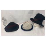 Millinery - Wool, Bettina Italy & Unmarked Top Hat