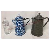 Vintage / Antique Enamel Ware Coffee Pots