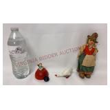 Vintage Ladybug Trinket Box, Goose & Italian Doll
