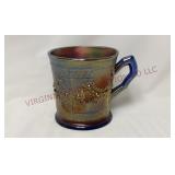 Vintage Fenton Orange Tree Carnival Glass Mug
